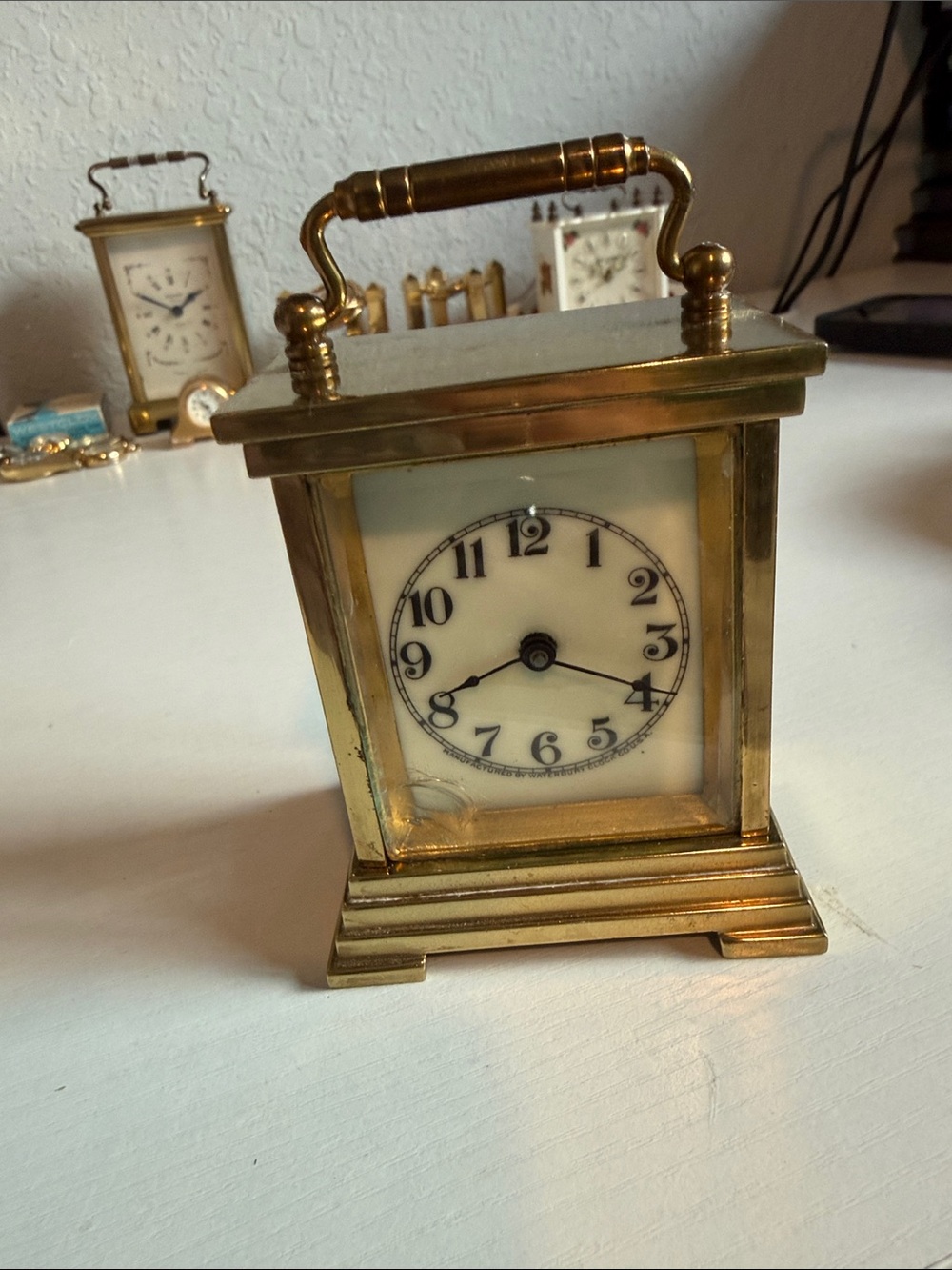 Waterbury Clock Co. Brass Mantel Clock